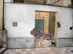 119  Illusional painting of yard, Praha,  2008